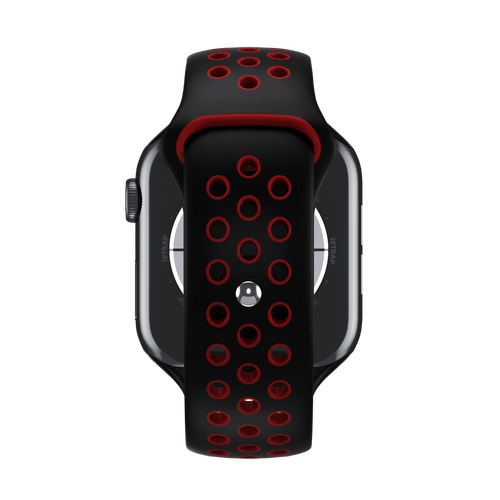 Black/Red Sport Band Active for Apple Watch iSTRAP