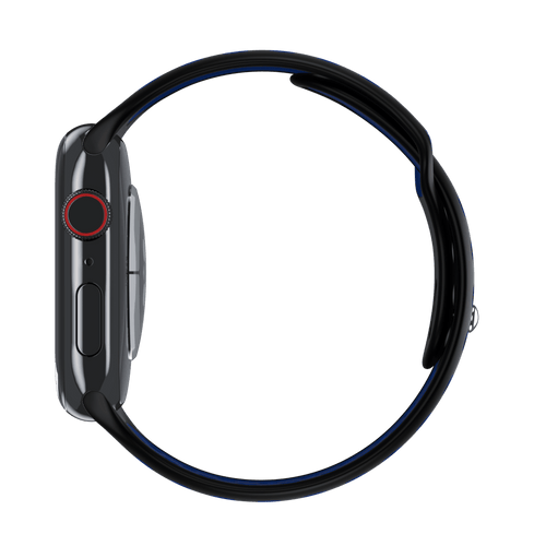 Black/Royal Blue Sport Band Active for Apple Watch iSTRAP