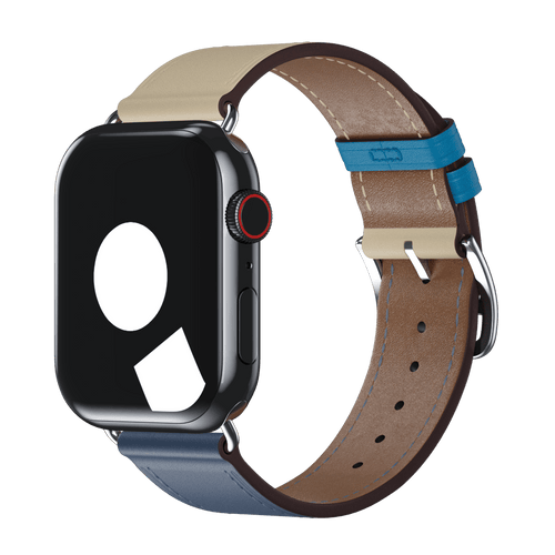 Bleu lin/Craie/Bleu du Nord Single Tour for Apple Watch iSTRAP