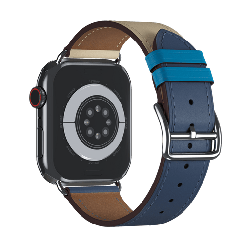 Bleu lin/Craie/Bleu du Nord Single Tour for Apple Watch iSTRAP
