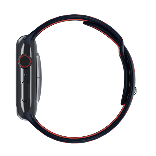 Blue Black/Bright Mango Sport Band Active for Apple Watch iSTRAP