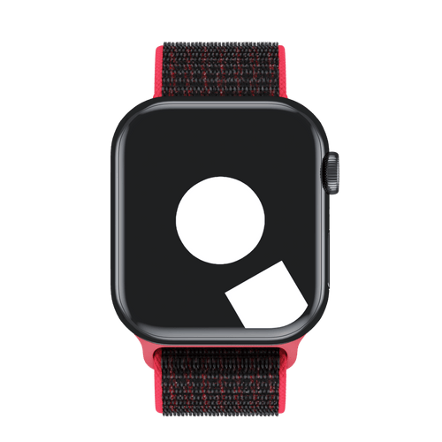Bright Crimson/Black Sport Loop for Apple Watch iSTRAP