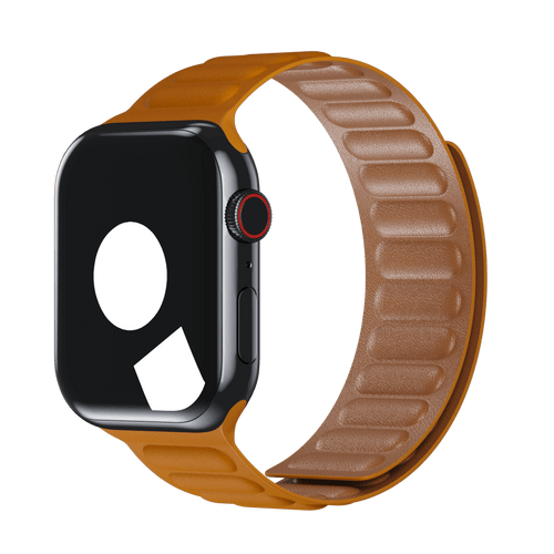 California Poppy Leather Link for Apple Watch iSTRAP