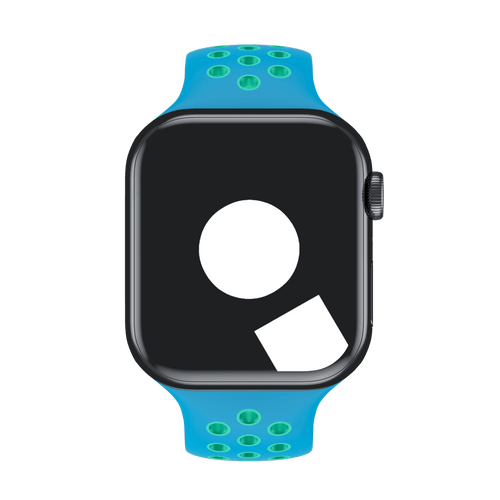 Chlorine Blue/Green Glow Sport Band Active for Apple Watch iSTRAP