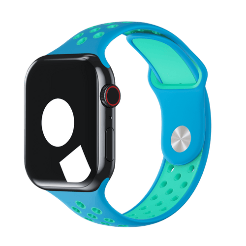 Chlorine Blue/Green Glow Sport Band Active for Apple Watch iSTRAP