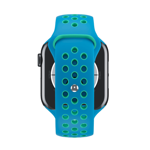 Chlorine Blue/Green Glow Sport Band Active for Apple Watch iSTRAP