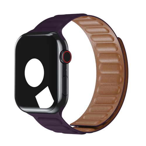 Dark Cherry Leather Link for Apple Watch iSTRAP