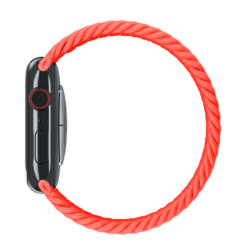 Electric Orange Braided Solo Loop for Apple Watch iSTRAP