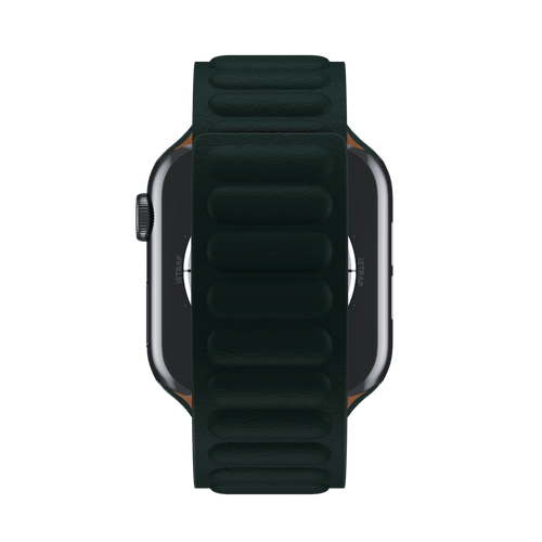 Forest Green Leather Link for Apple Watch iSTRAP