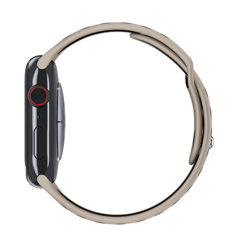Light Bone/Black Sport Band Active for Apple Watch iSTRAP