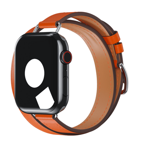 Orange Attelage Double Tour for Apple Watch iSTRAP