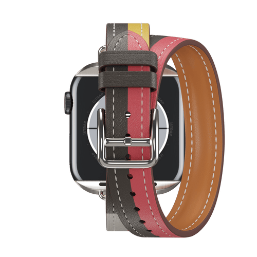 Orange/Blanc Attelage Double Tour for Apple Watch iSTRAP