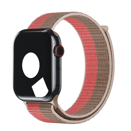 Pink Pomelo/Tan Sport Loop for Apple Watch iSTRAP