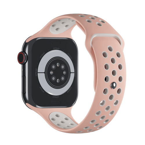 Powder Pink/White Sport Band Active for Apple Watch iSTRAP