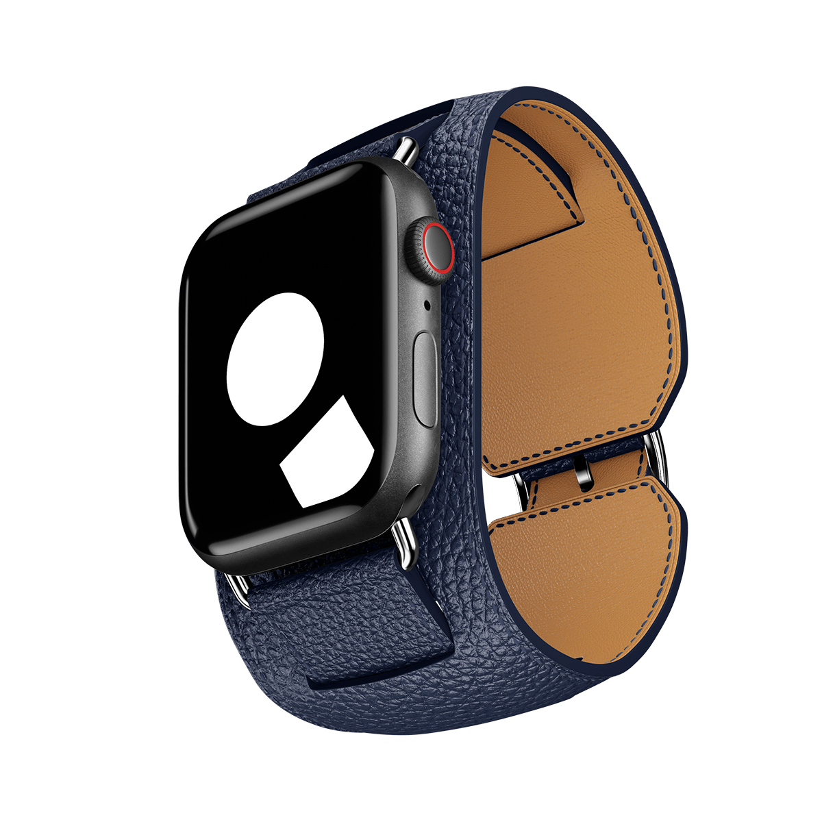 Bleu Saphir Leather Cuff Band Strap for Apple Watch iSTRAP