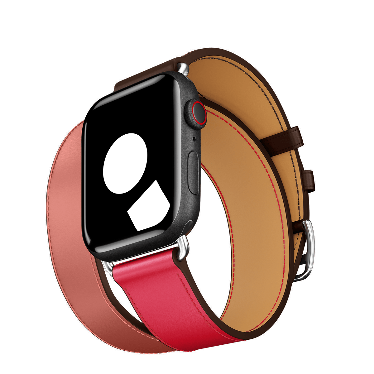 Rose gold apple deals watch with red band