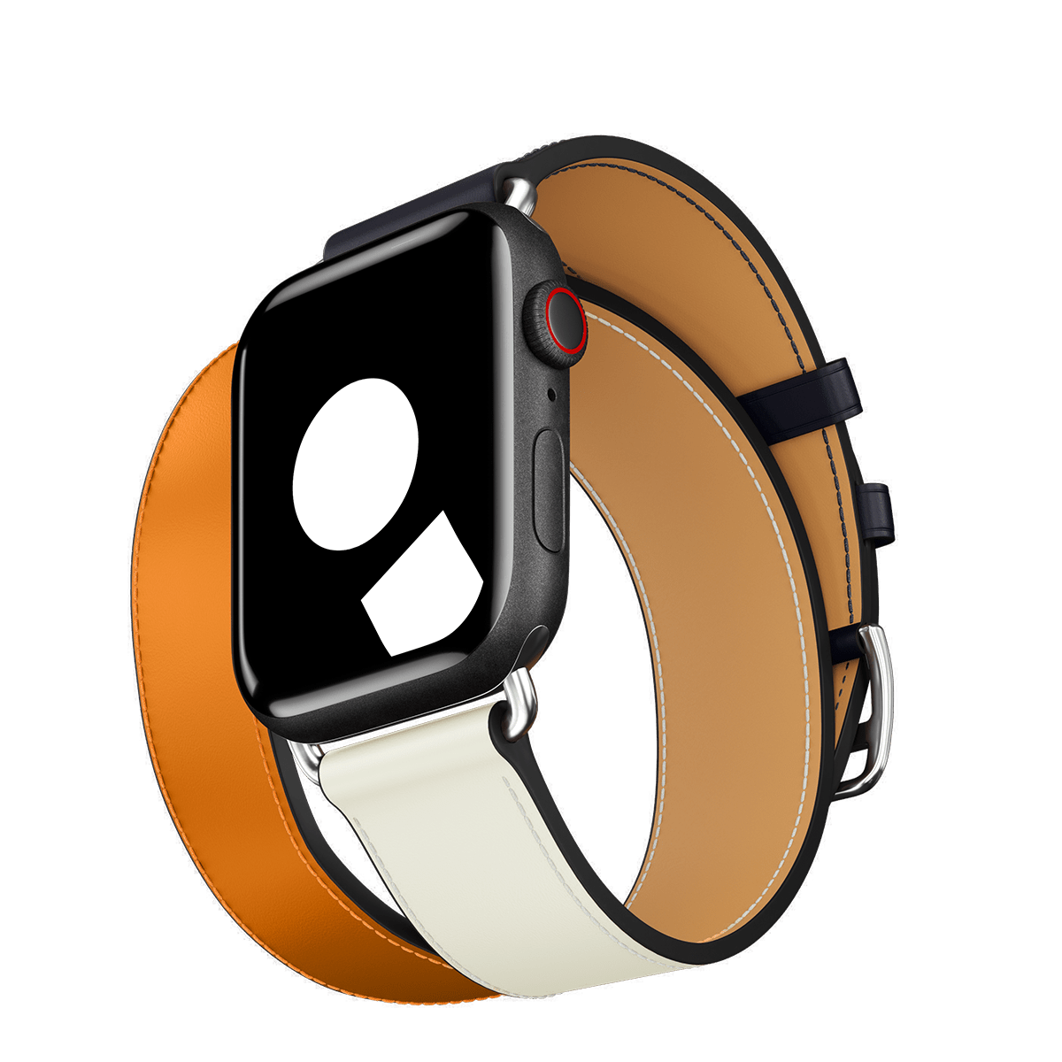 Indigo/Craie/Orange Double Tour Band Strap for Apple Watch - iSTRAP