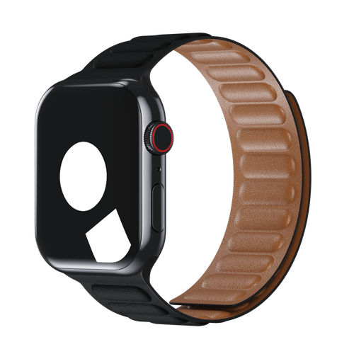 Black Leather Link for Apple Watch iSTRAP