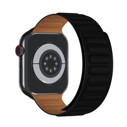 Black Leather Link for Apple Watch