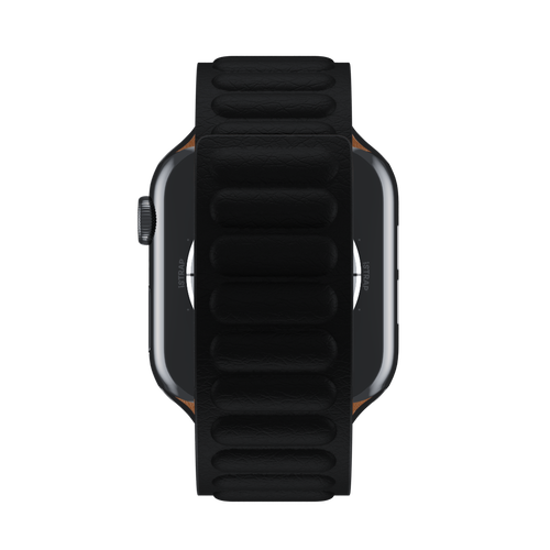 Black Leather Link for Apple Watch