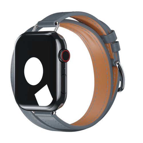 Bleu Lin Attelage Double Tour for Apple Watch iSTRAP