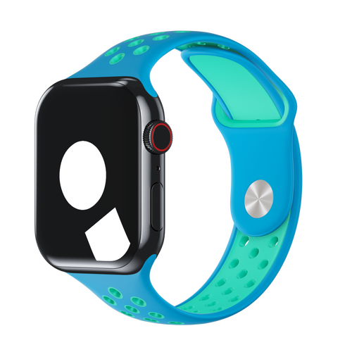 Chlorine Blue/Green Glow Sport Band Active for Apple Watch