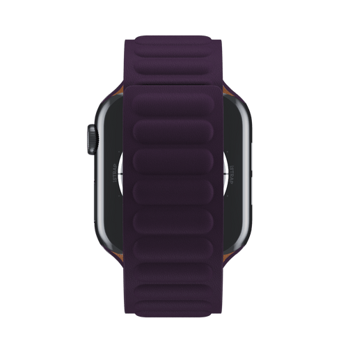 Dark Cherry Leather Link for Apple Watch iSTRAP