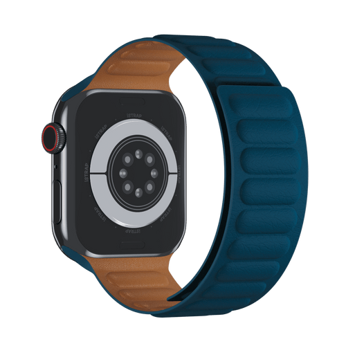 Diver Blue Leather Link for Apple Watch iSTRAP