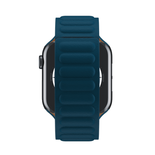 Diver Blue Leather Link for Apple Watch iSTRAP