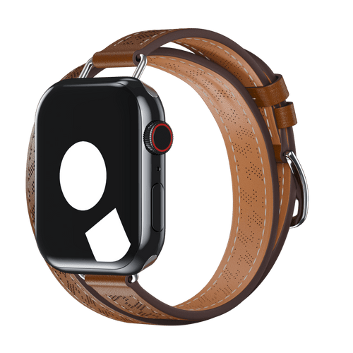 Fauve Diagonal Attelage Double Tour for Apple Watch iSTRAP