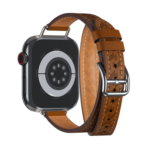 Fauve Diagonal Attelage Double Tour for Apple Watch iSTRAP