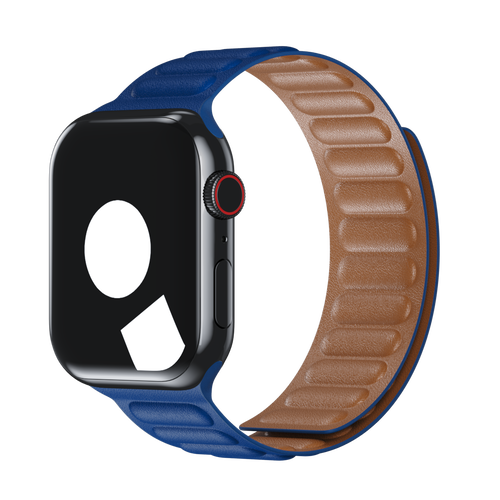 Klein Blue Leather Link for Apple Watch