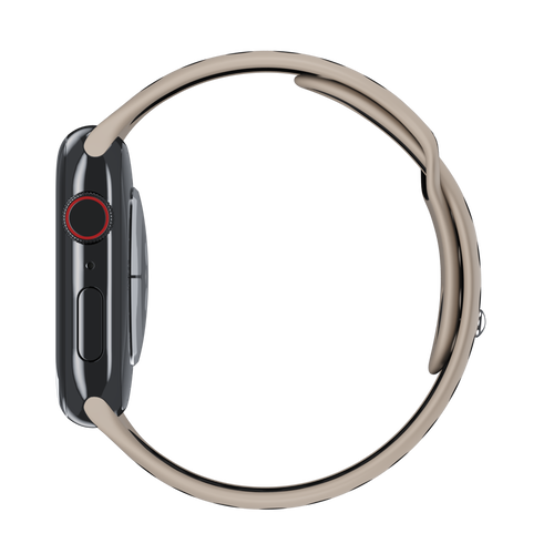 Light Bone/Black Sport Band Active for Apple Watch