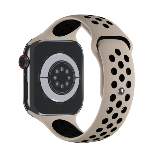 Light Bone/Black Sport Band Active for Apple Watch