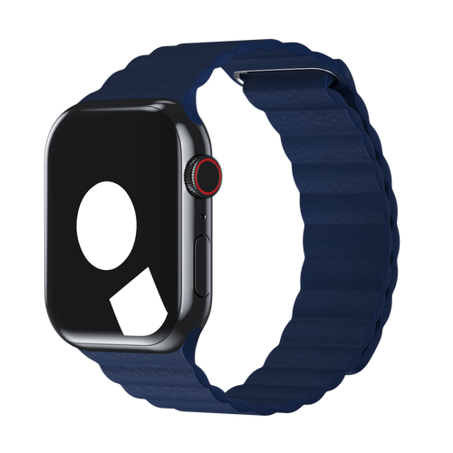 Midnight Blue Leather Loop for Apple Watch iSTRAP