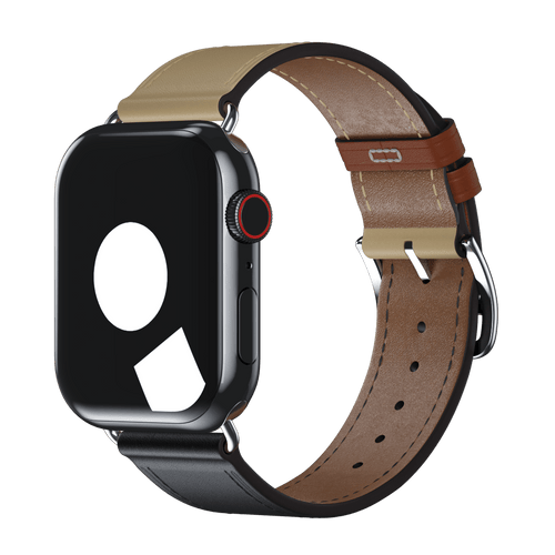 Noir/Blanc/Gold Single Tour for Apple Watch iSTRAP