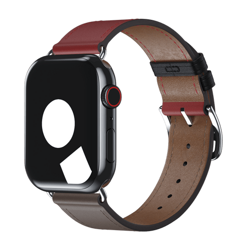 Noir/Brique/Étain Single Tour for Apple Watch iSTRAP