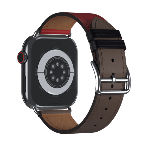 Noir/Brique/Étain Single Tour for Apple Watch iSTRAP