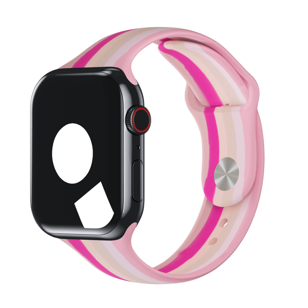 Apple Watch Sport Band The iStrap Pink Hero Sport band, designed for active lifestyles, offer a comfortable and durable fit. These stylish Apple Watch bands are perfect for workouts, providing a secure and sweat-resistant option for Apple Watch users.
