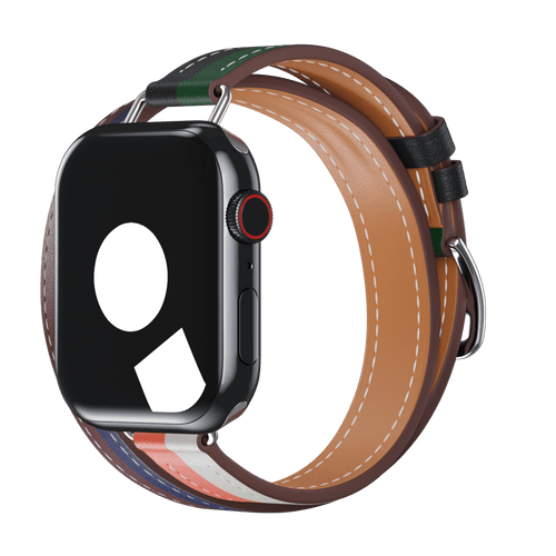 Rouge H/Bleu Saphir Attelage Double Tour for Apple Watch iSTRAP