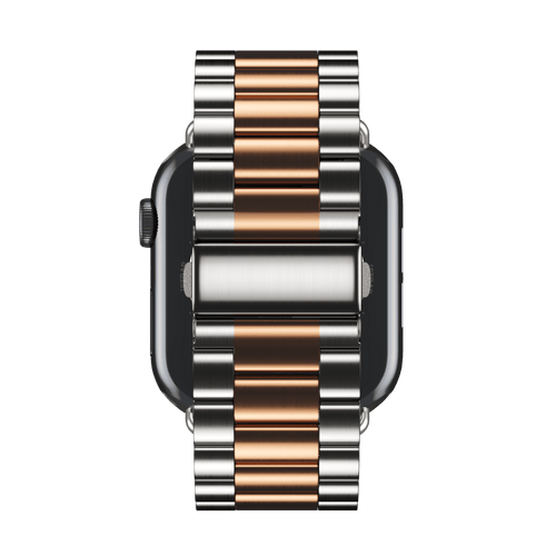 Silver/Rose Gold Tri-Link Bracelet for Apple Watch iSTRAP