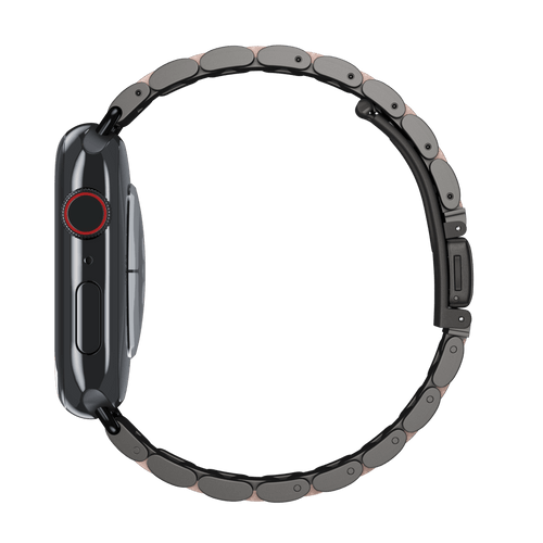 Space Black/Blush Pink Tri-Link Bracelet for Apple Watch iSTRAP