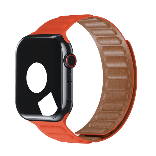 Sunset Leather Link for Apple Watch