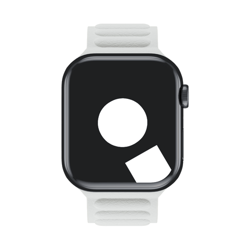 White Leather Link for Apple Watch