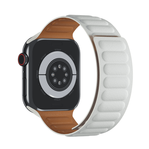 White Leather Link for Apple Watch