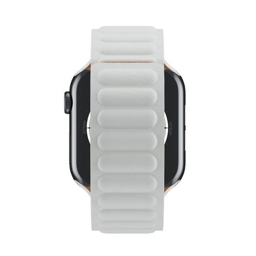 White Leather Link for Apple Watch