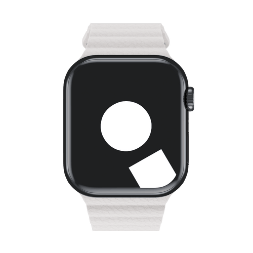 White Leather Loop for Apple Watch