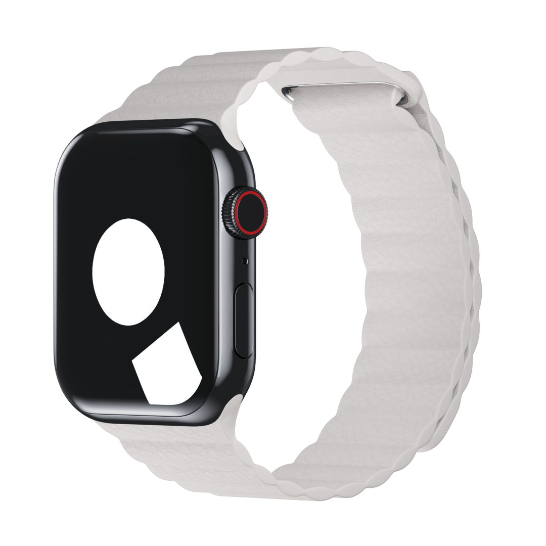 White Leather Loop Band for Apple Watch - iSTRAP