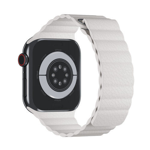 White Leather Loop for Apple Watch