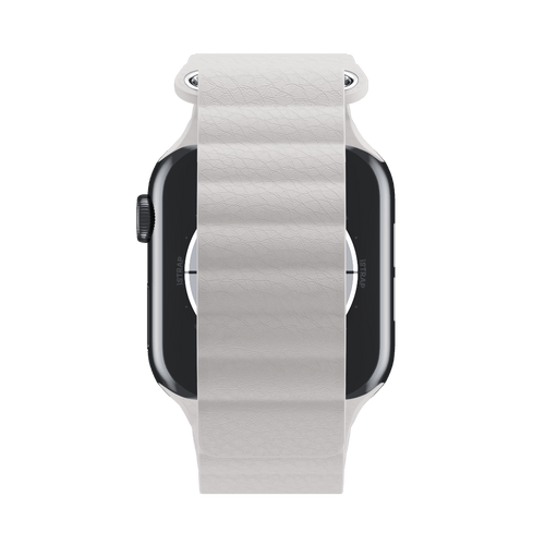 White Leather Loop for Apple Watch